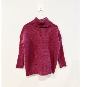 WoolOvers turtleneck sweater maroon